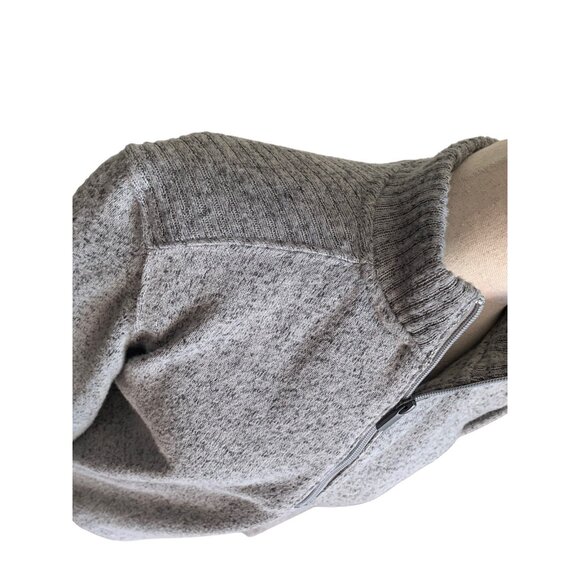 TELLURIDE CLOTHING CO 1/4 ZIP MOCK NECK GRAY FLEECE PULLOVER SMALL Men's Sweater - Picture 3 of 8